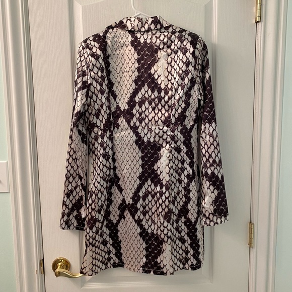 Satin Snake-print Dress - Picture 2 of 4